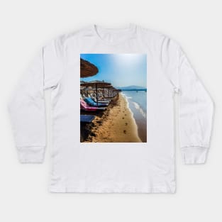 Lonely beach Kids Long Sleeve T-Shirt